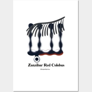 Bold monkey print "Zanzibar red colobus" Posters and Art